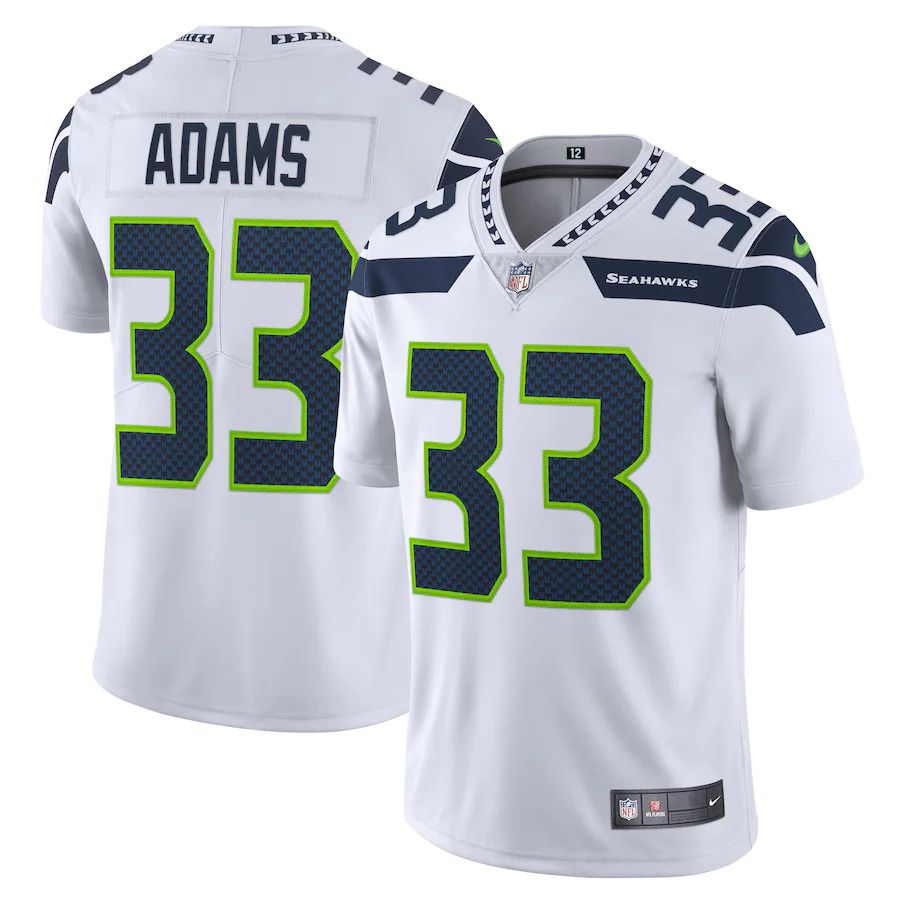Men Seattle Seahawks #33 Jamal Adams Nike White Vapor Limited NFL Jersey